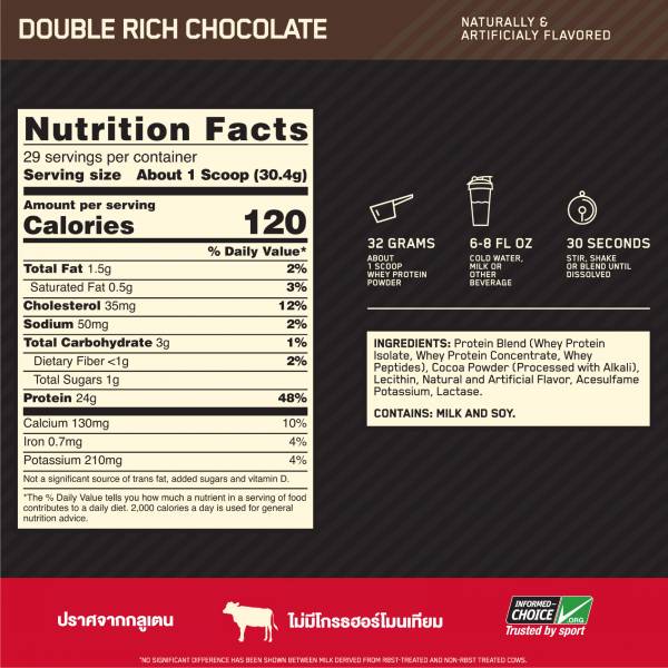 (Free! 5 Sachet) OPTIMUM Gold Standard Whey 2 LB - Image 12