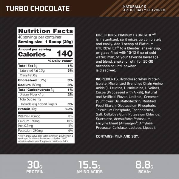 (Free! 5 Sachet) OPTIMUM Platinum Hydro Whey 3.5 LB - Image 4