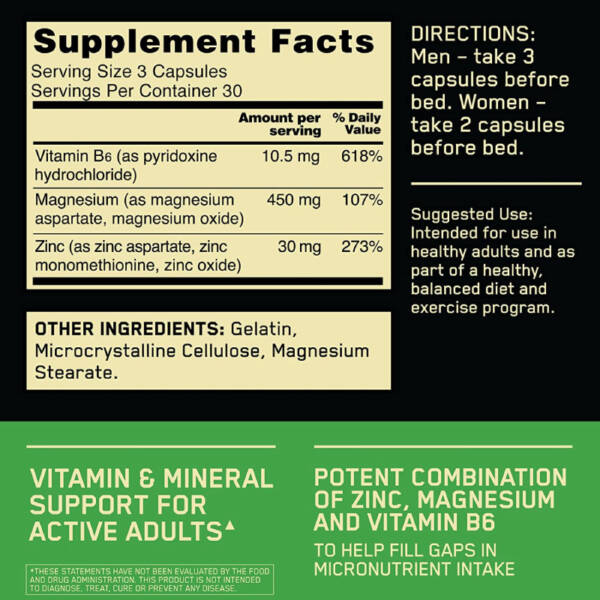 OPTIMUM ZMA 90 capsules - Image 4