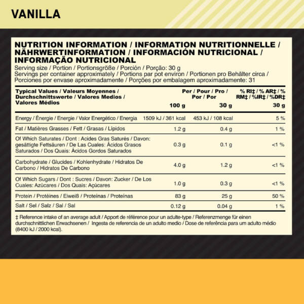 OPTIMUM Gold Standard Isolate 1.58lb - Image 6