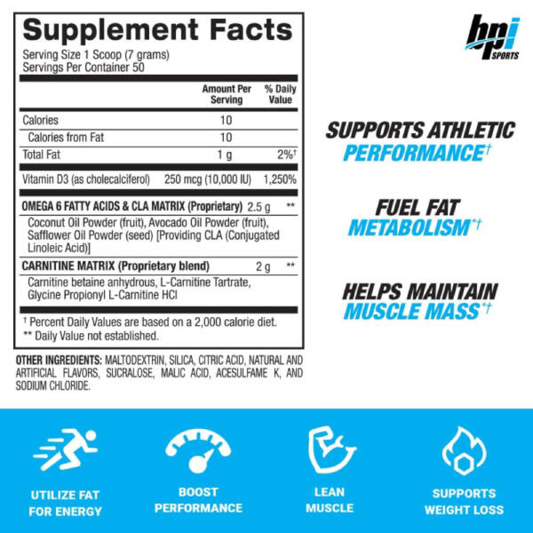 BPI Cla + Carnitine 50 serving -  Watermelon Freeze Flavour - Image 4