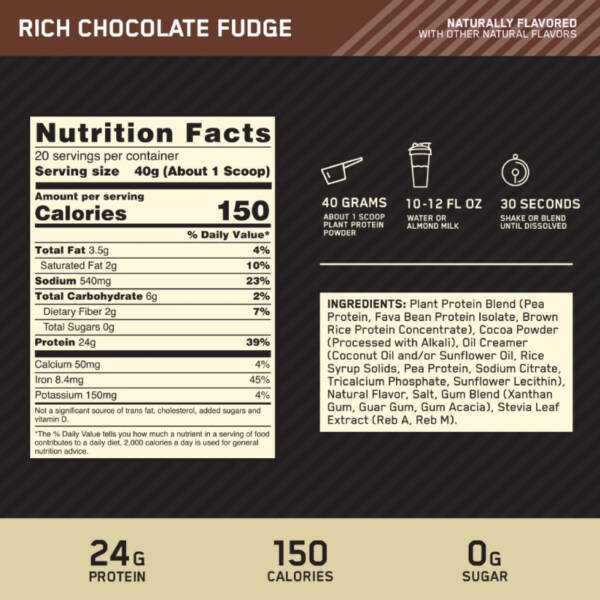 Optimum Gold Standard Plant Protein 1.7 LB - Image 6