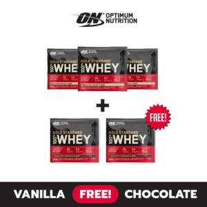 (3 FREE 2) OPTIMUM Gold Standard Whey Sachet - Van+Choc