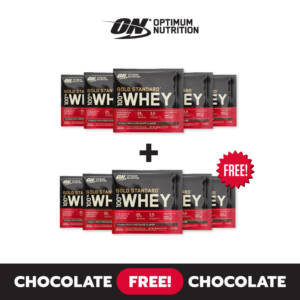 (5 FREE 5) OPTIMUM Gold Standard Whey Sachet - Double Rich Chocolate